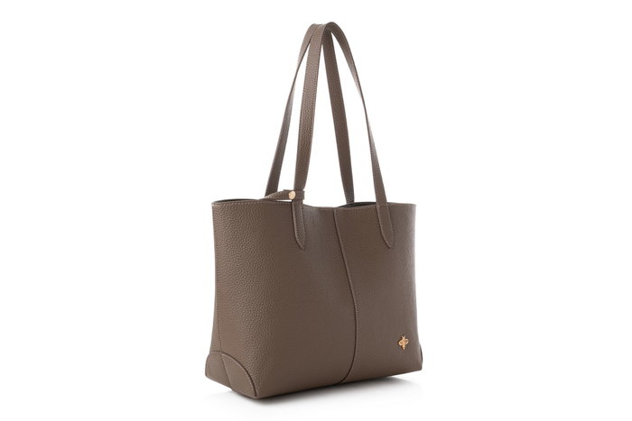 Lucky Bees Bolso Tote Visón Oscuro